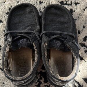 Hey Dude Black Kids Moccasins